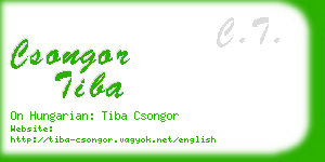 csongor tiba business card